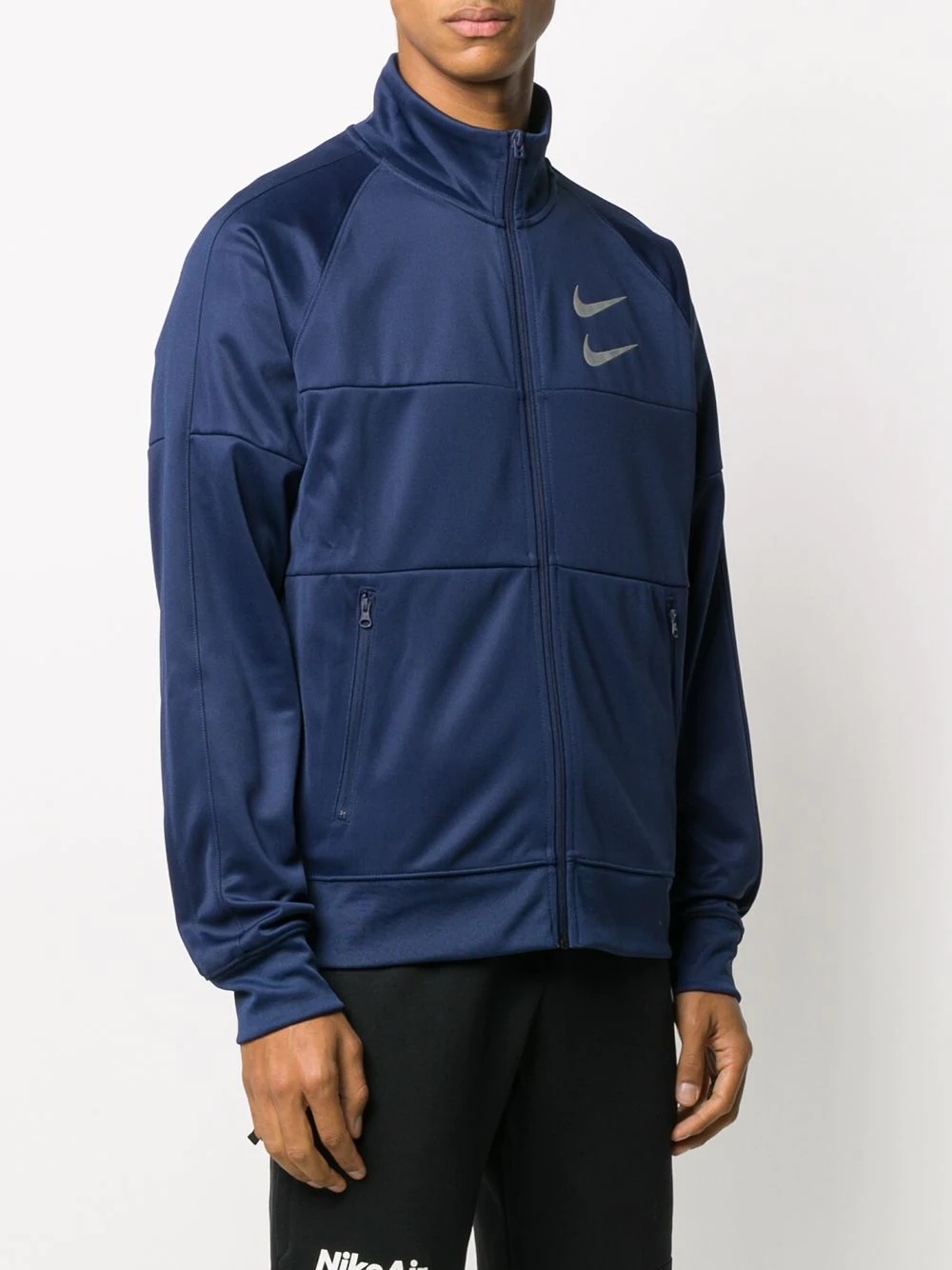 Swoosh-logo zip-up sweatshirt - 3