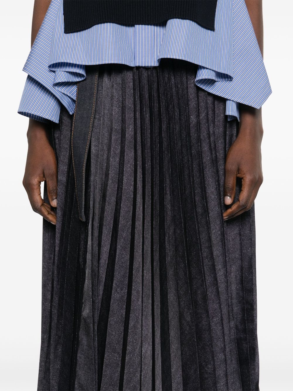plissé midi skirt - 5