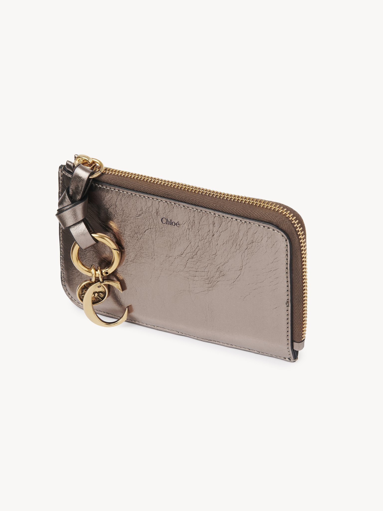 ALPHABET PURSE IN METALLIZED LEATHER - 2