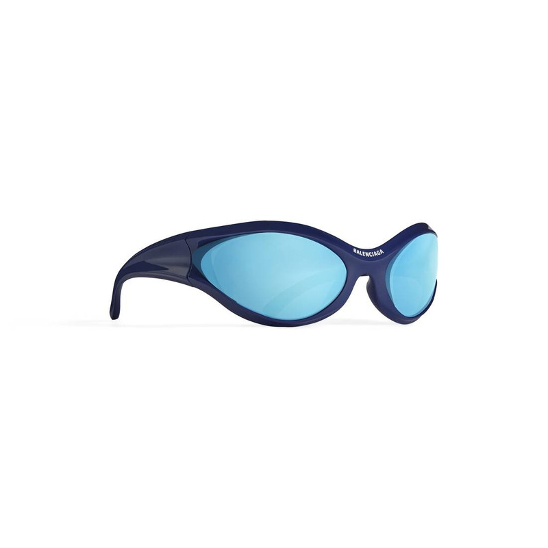 BALENCIAGA Dynamo Round Sunglasses  in Blue outlook