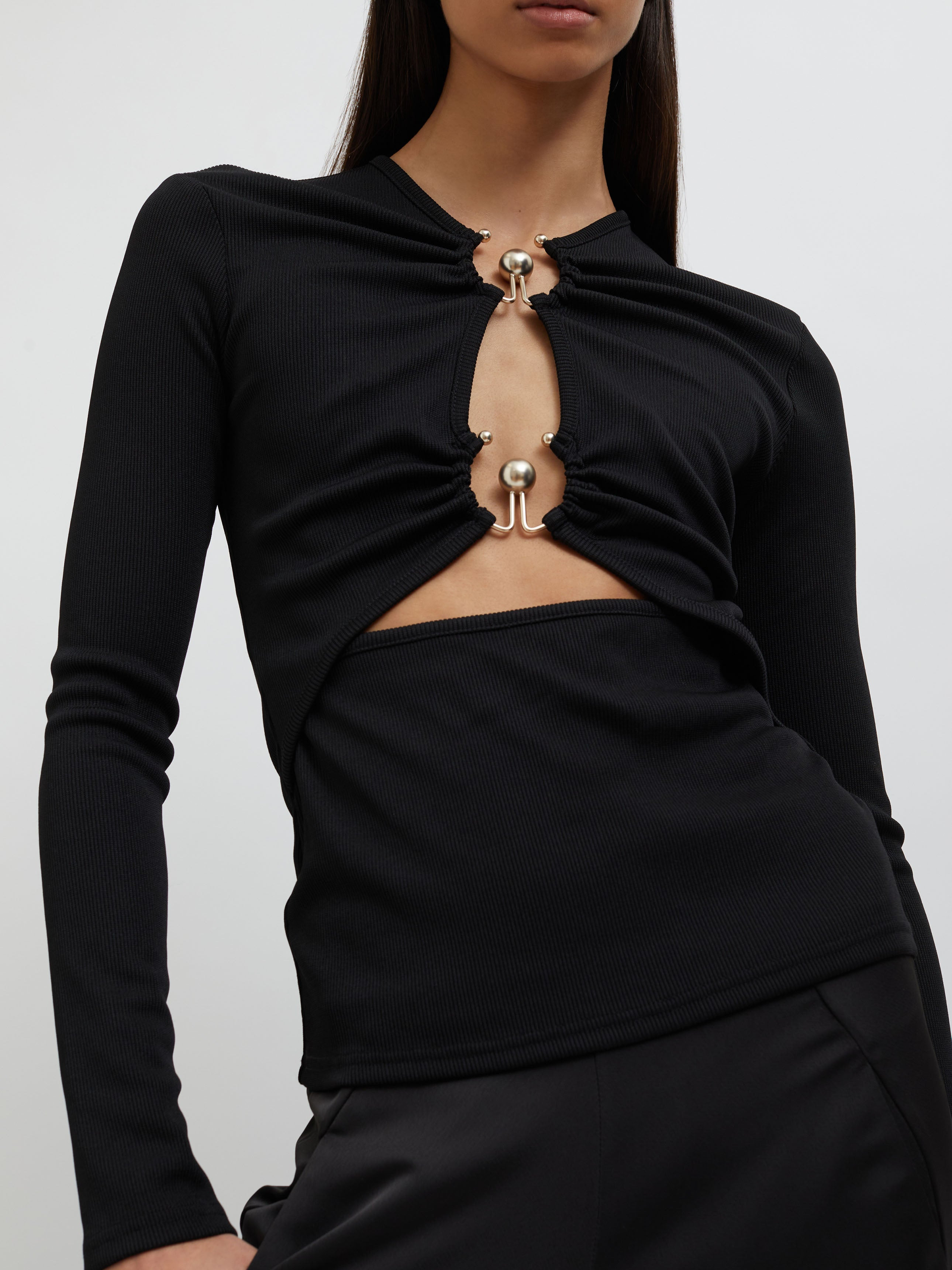 Orbit Ruched Long Sleeve Top - 2
