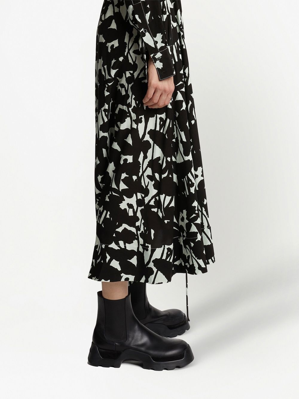 long-sleeve shirt dress - 5
