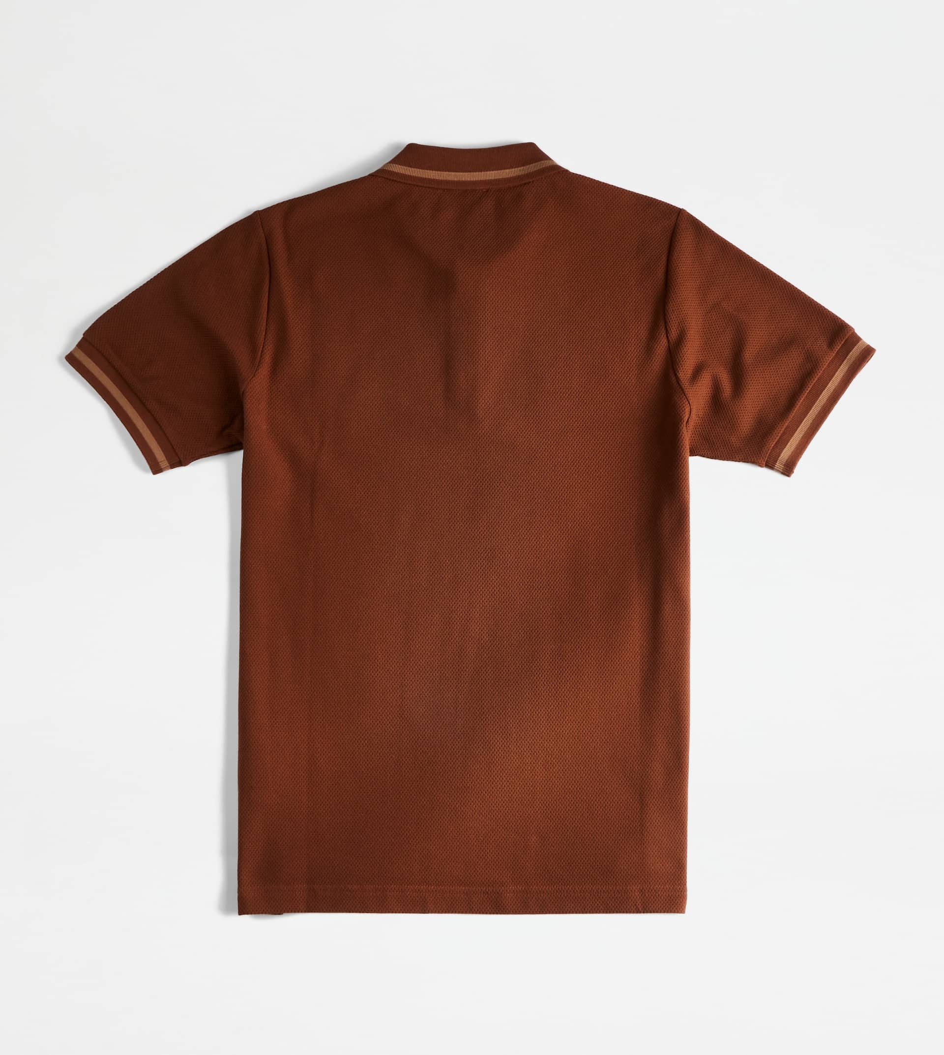 POLO SHIRT IN PIQUET - BROWN - 4