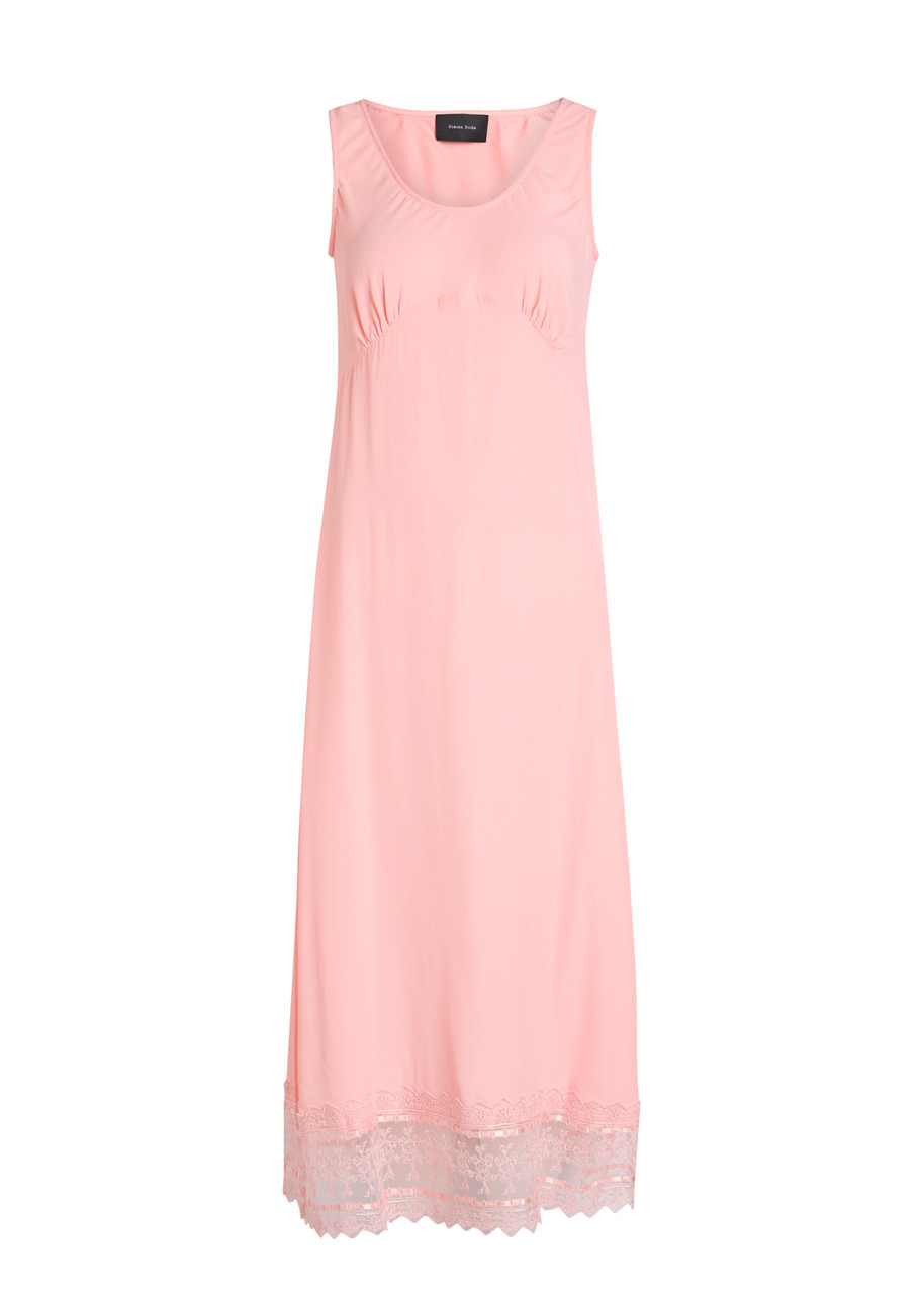 Simone Rocha Lace-hem Crepe de Chine Midi Slip Dress - 1
