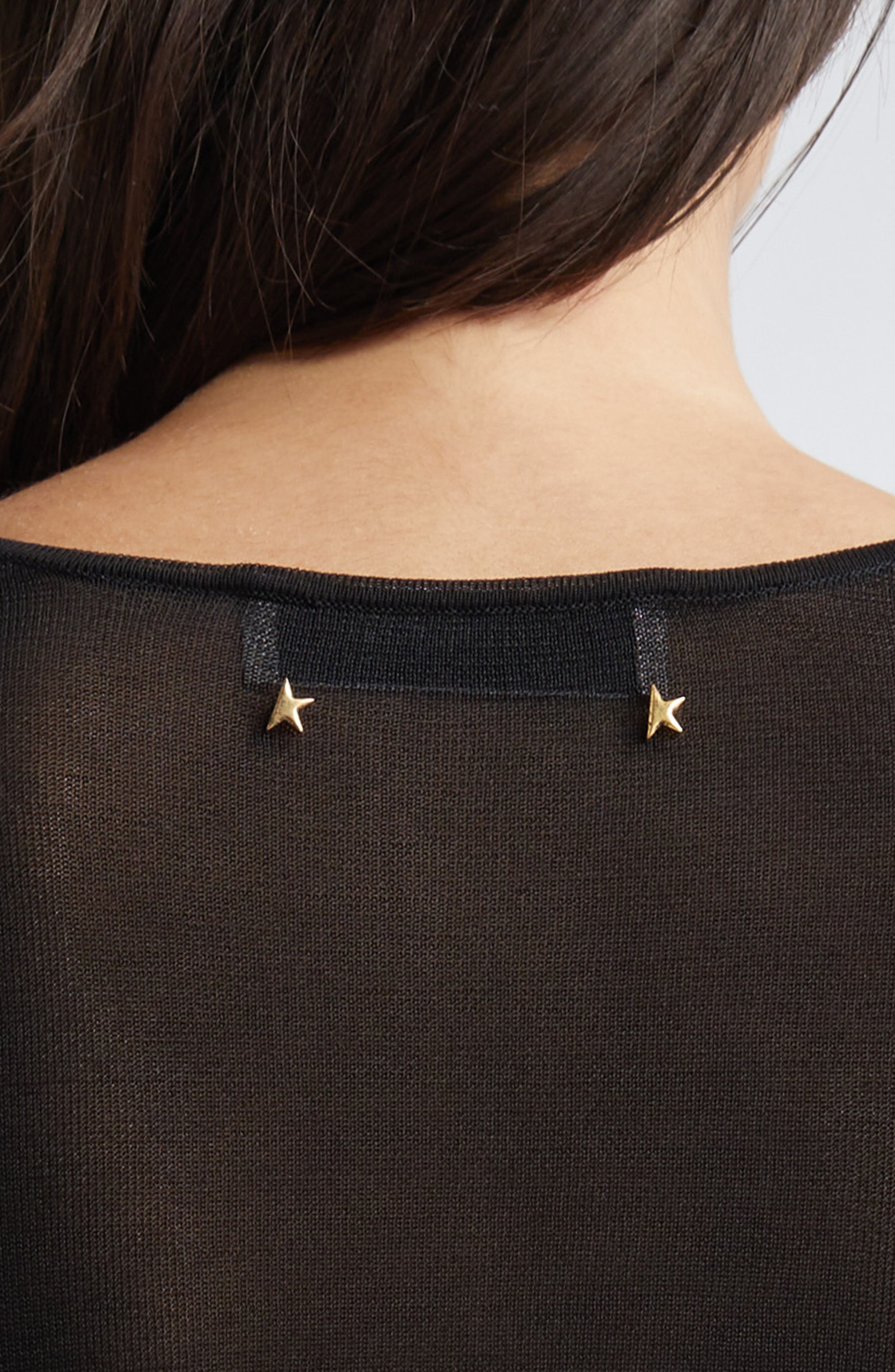 Golden Goose Journey Sheer Knit Top in Black at Nordstrom - 5