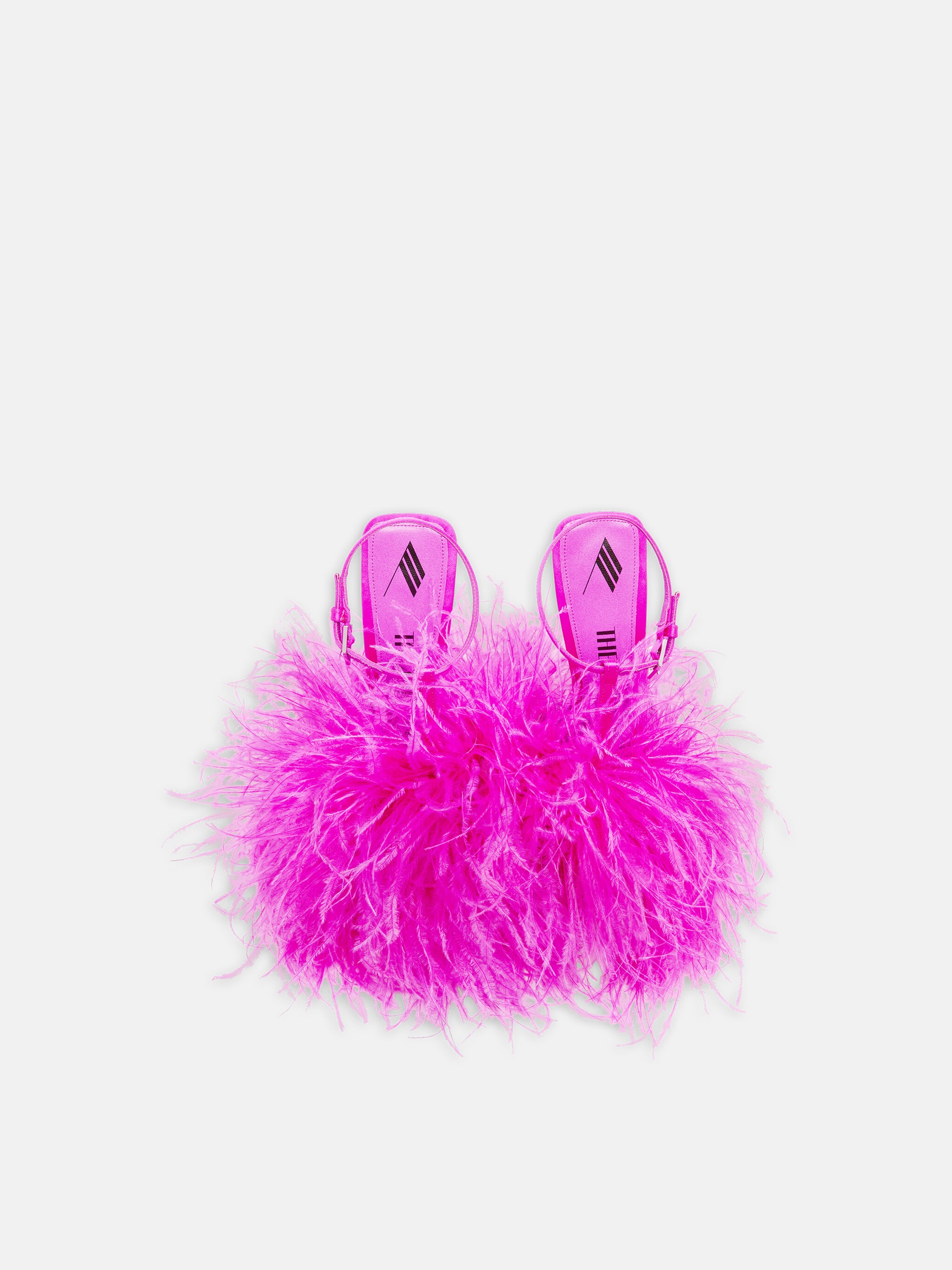 ''SIENNA'' FEATHERS FUCHSIA SANDAL - 3