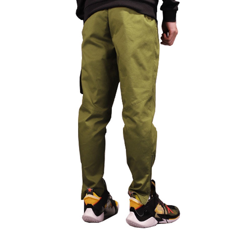 Air Jordan Wings Utility Zipper Sports Long Pants Yellow AV1837-368 - 4