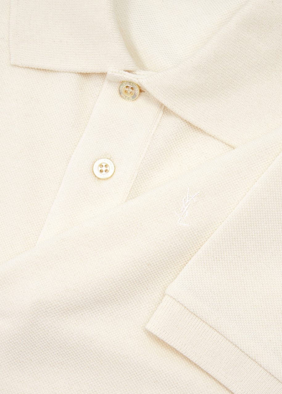Logo piqué cotton-blend polo shirt - 5