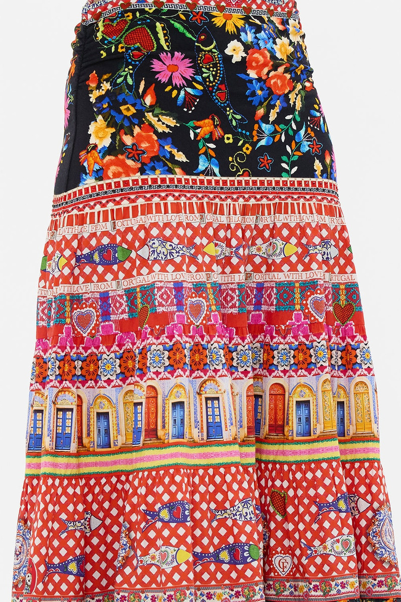 JERSEY SPLICED TIERED SKIRT 6