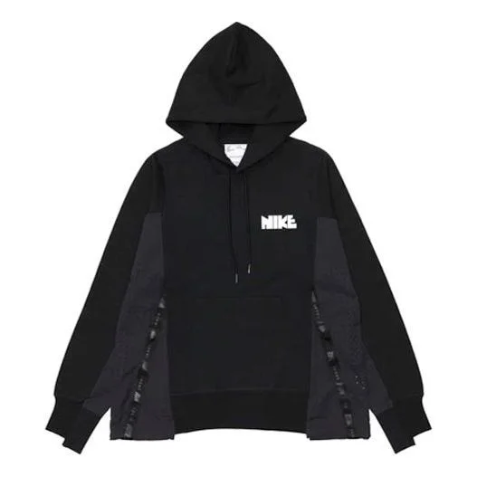Nike x Sacai Crossover Logo Printing Splicing Contrasting Colors Sports Us Edition Black CV5727-010 - 1