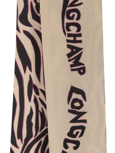 Longchamp tiger-striped silk bandeau outlook