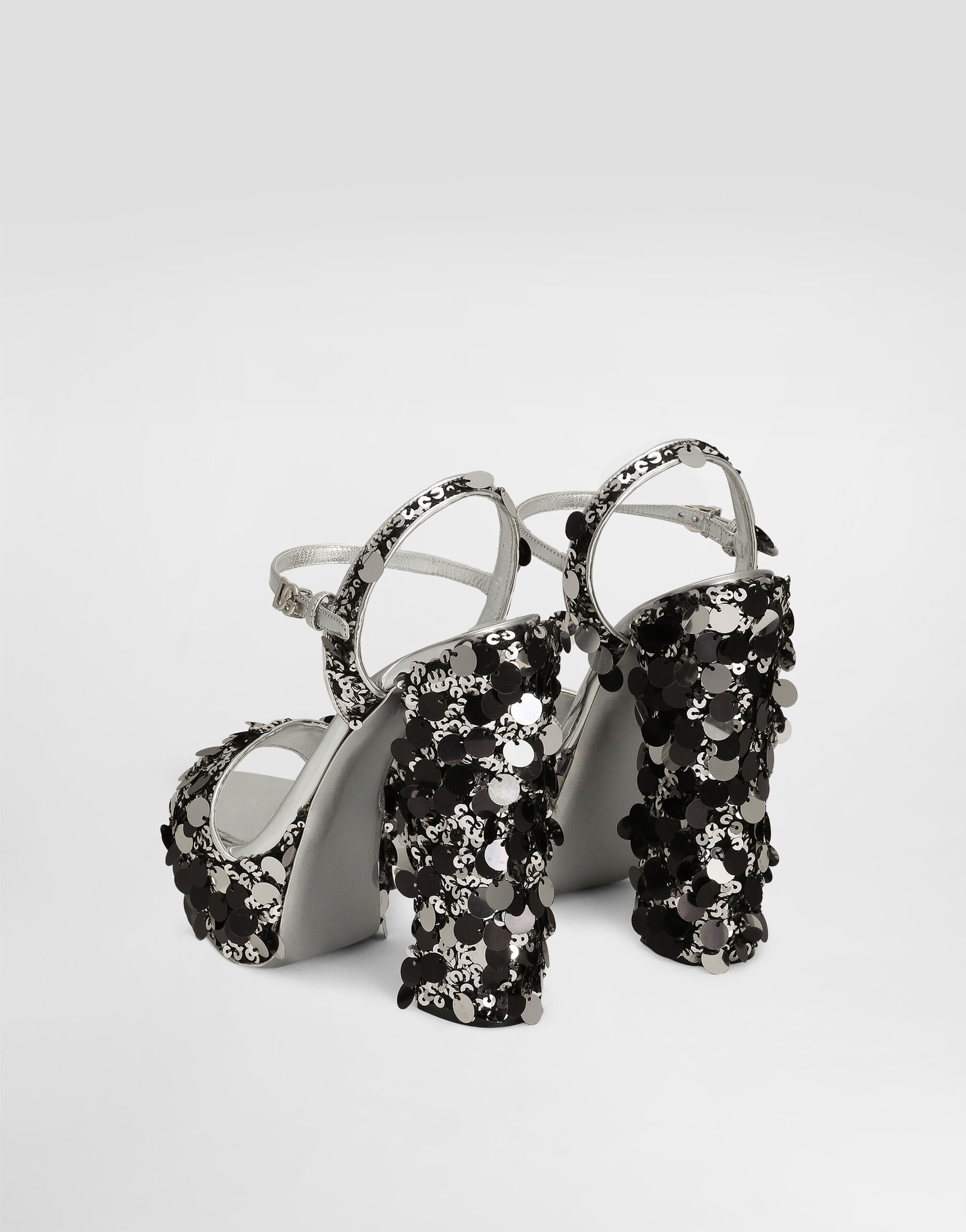 Sequined platform sandals - 3