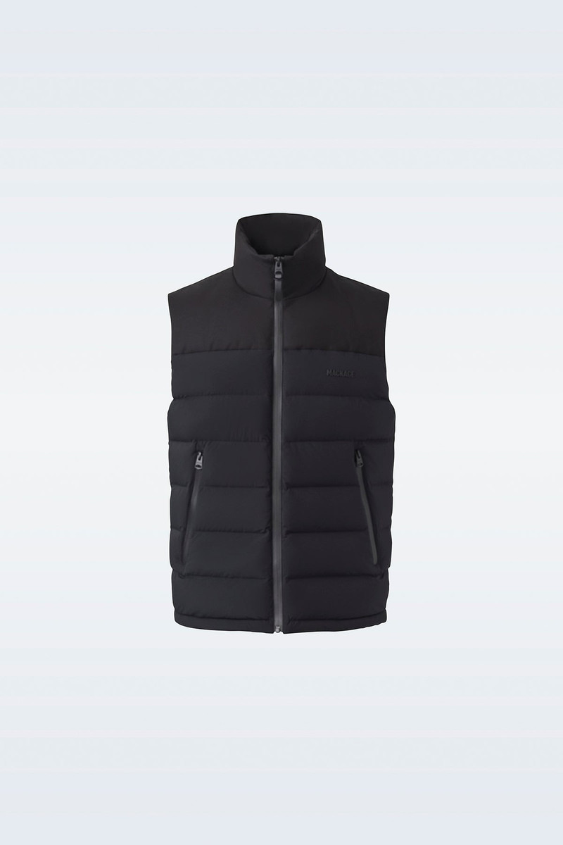 BOBBIE-CITY Agile-360 stretch light down vest with stand collar 1