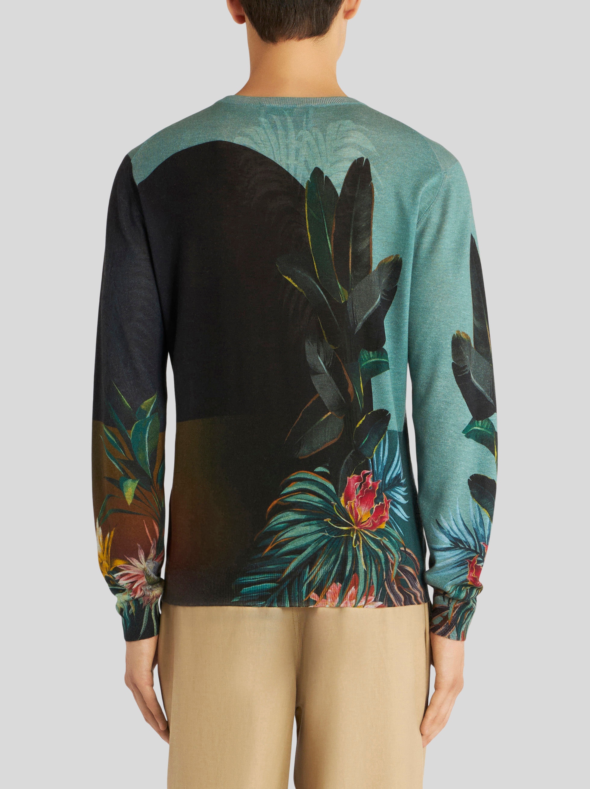SILK AND CASHMERE JUMPER WITH PANTHER - 4