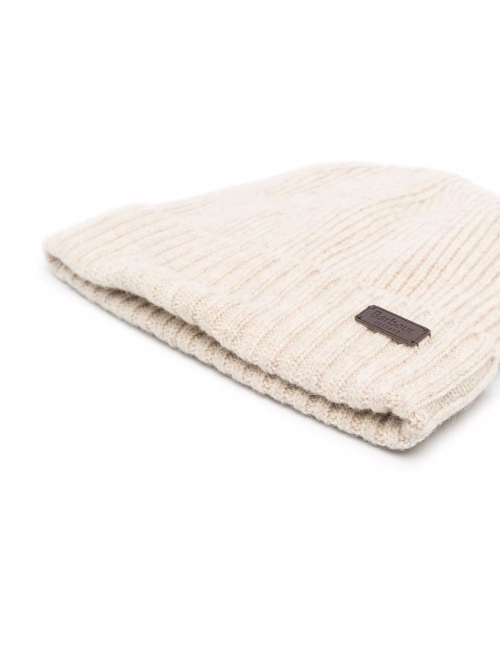 logo-plaque knitted beanie - 2