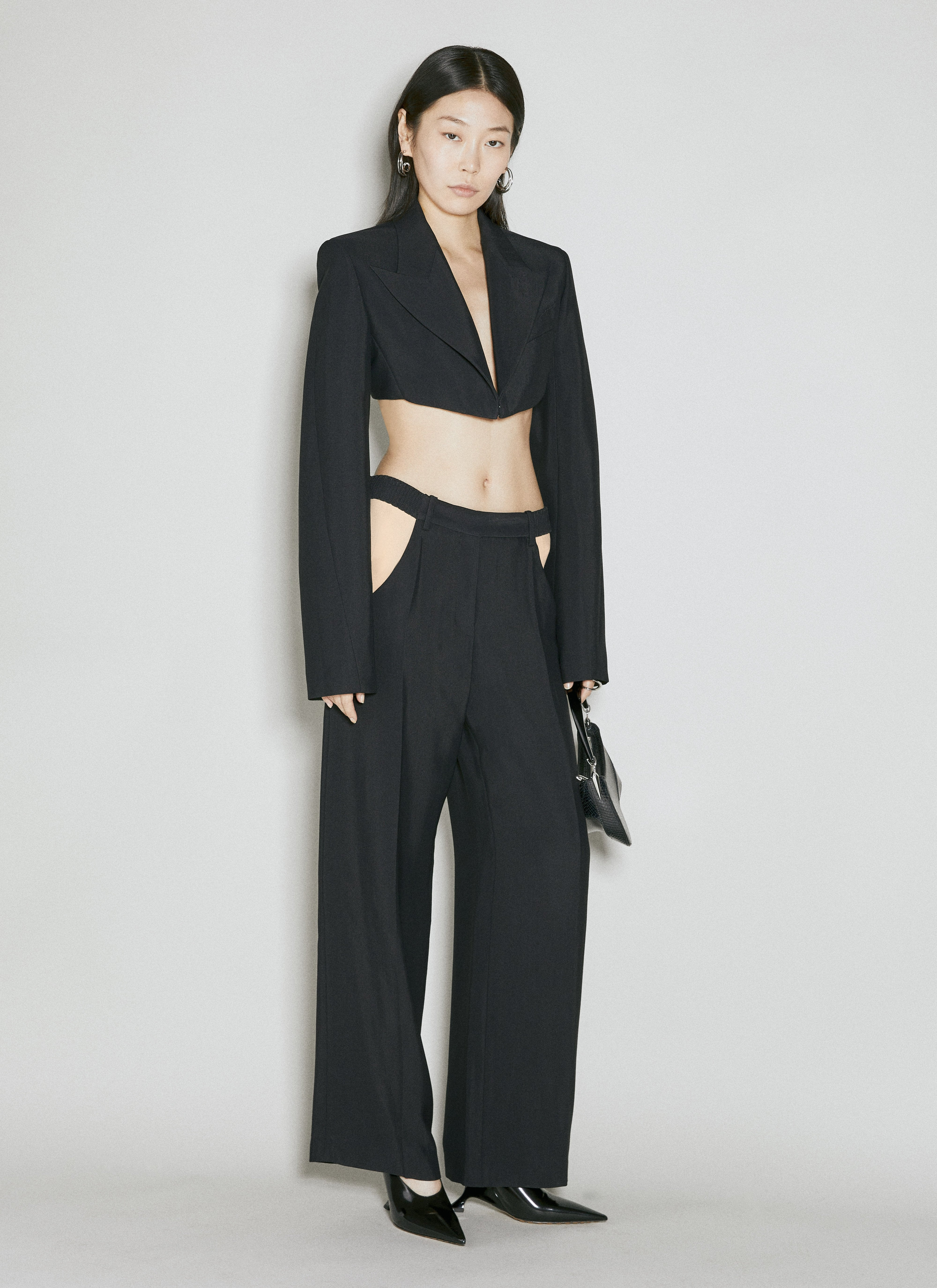 Mugler Men Cut-Out Tailored Pants - 7
