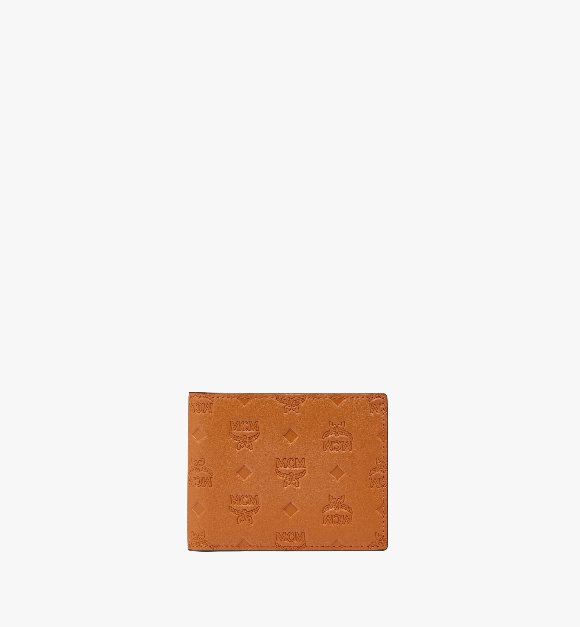 Bifold Wallet w/ Card Case in Embossed Monogram Leather - 1