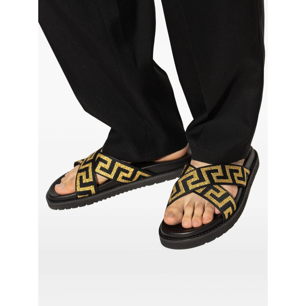Versace Black Flip-Flops & Slides Men - 3