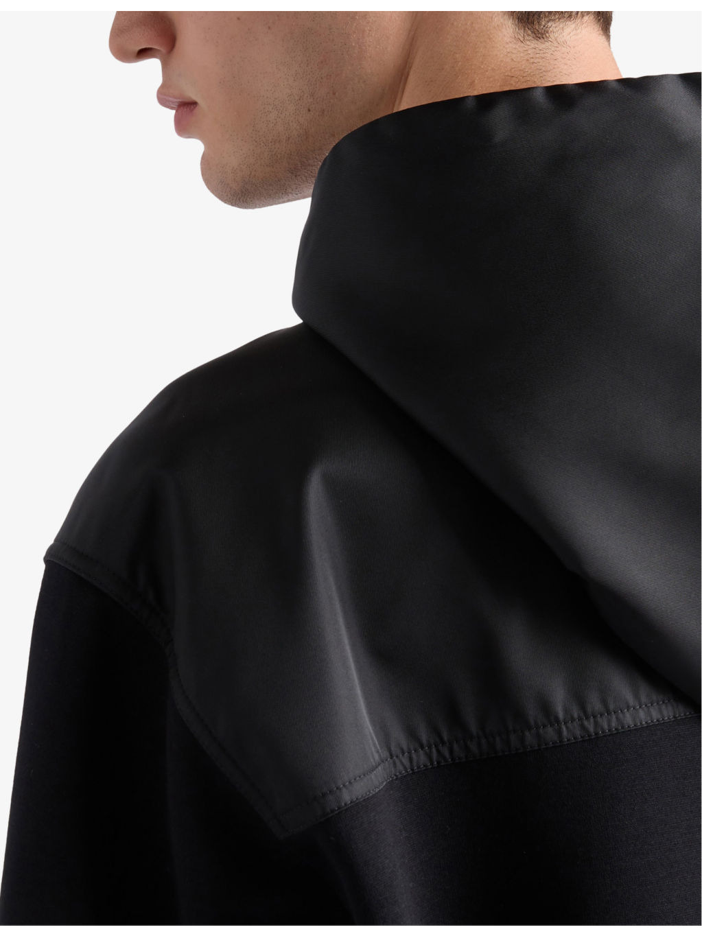 Re-Nylon Panelled Cotton-Jersey Hoody - 5