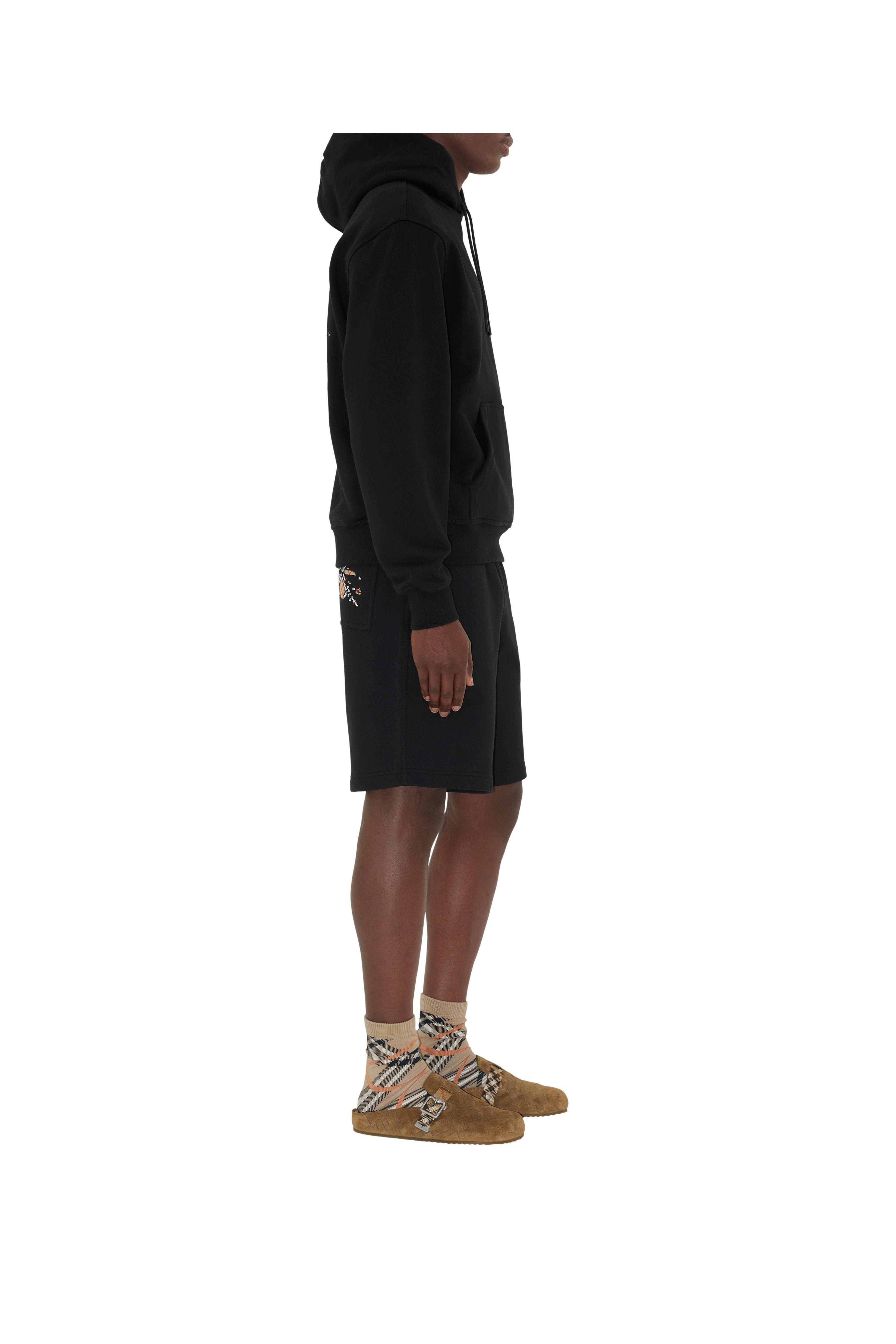 burberry Cross Stitch EKD  Cotton Shorts in Black at Nordstrom - 4