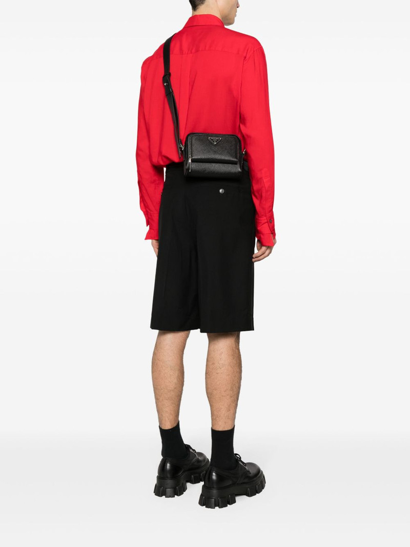 Prada enamel-logo messenger bag outlook