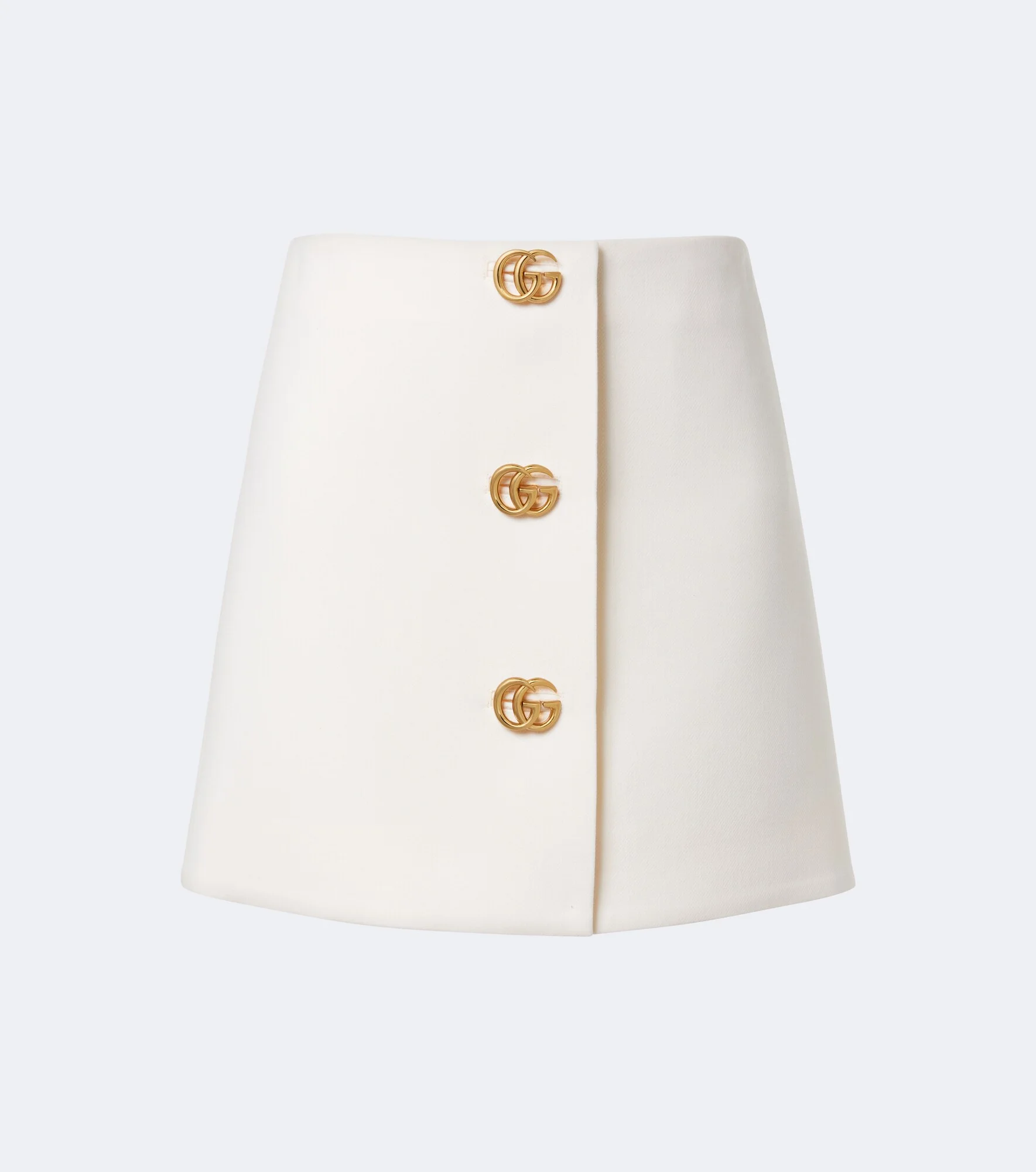 Double G wool crêpe miniskirt - 1