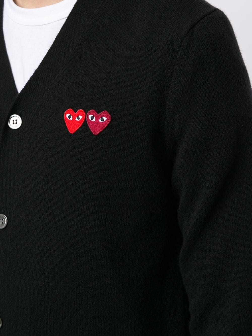 embroidered logo cardigan - 5