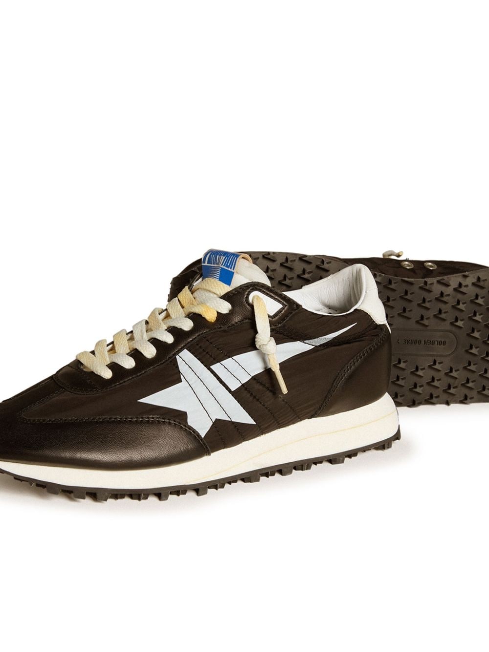 Star Leather Heel Trainers - 2