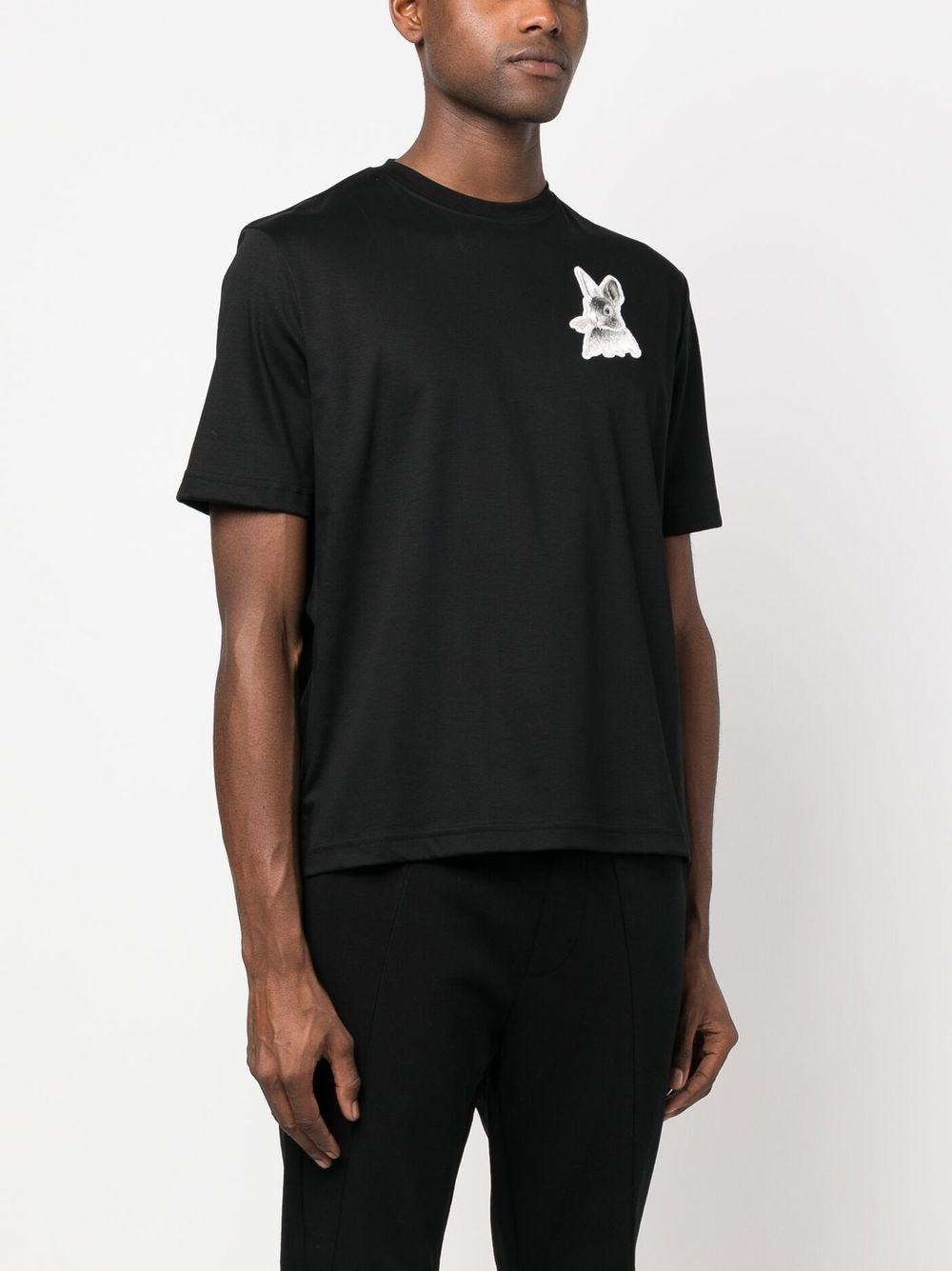 L rabbit patch T-shirt - 4