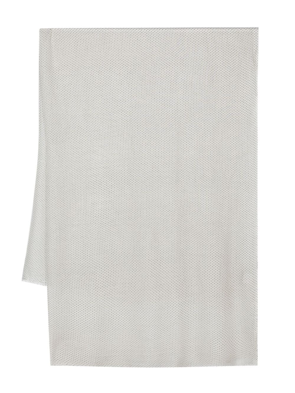 polka-dot frayed scarf - 1