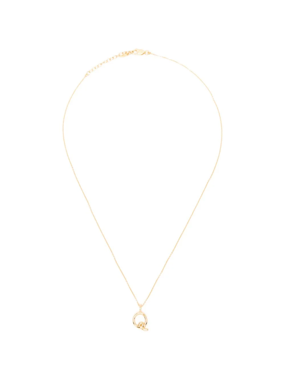 Curly Molten mini inicial-Q necklace - 1