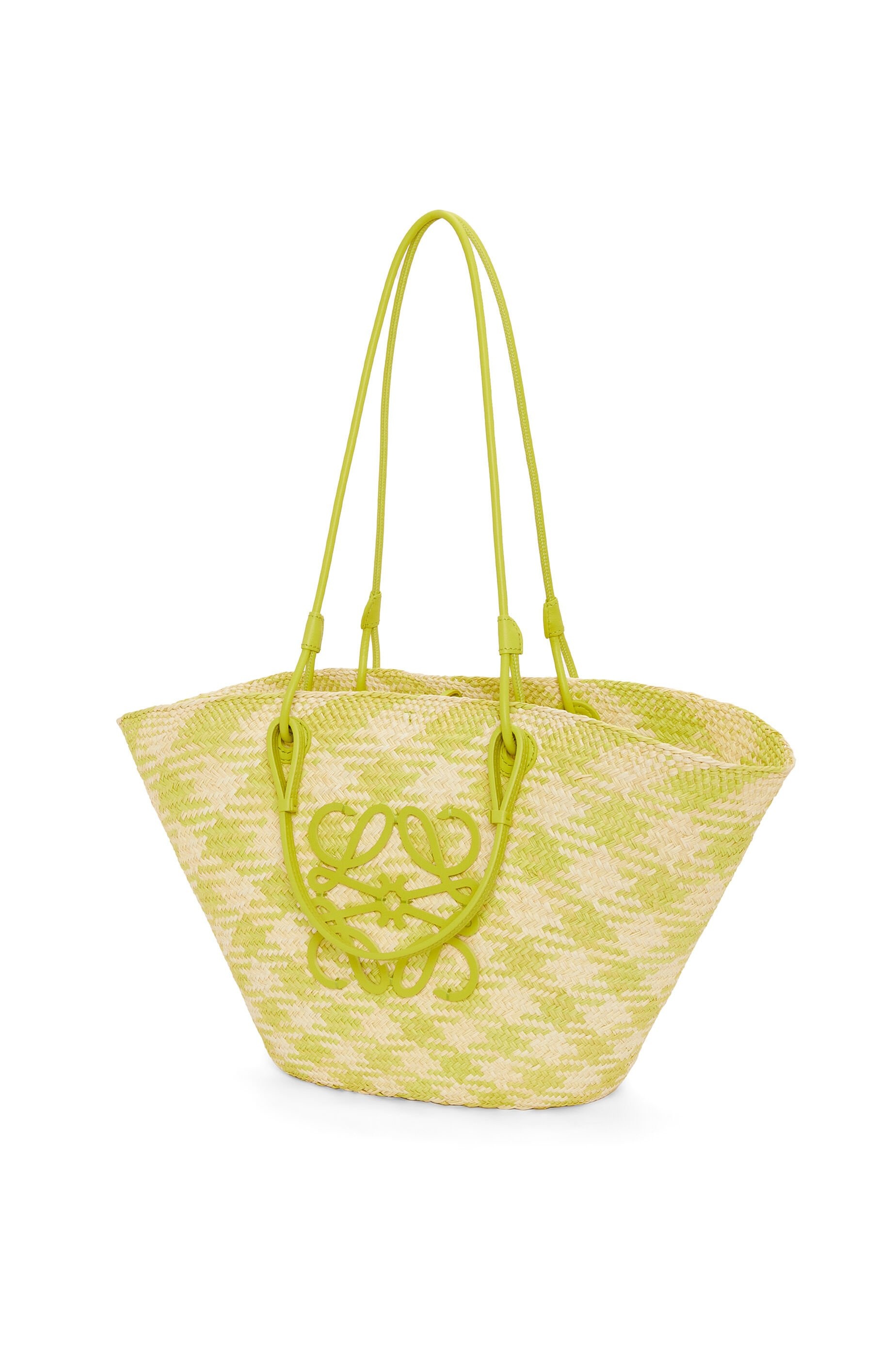Anagram Basket bag in iraca palm and calfskin - 4