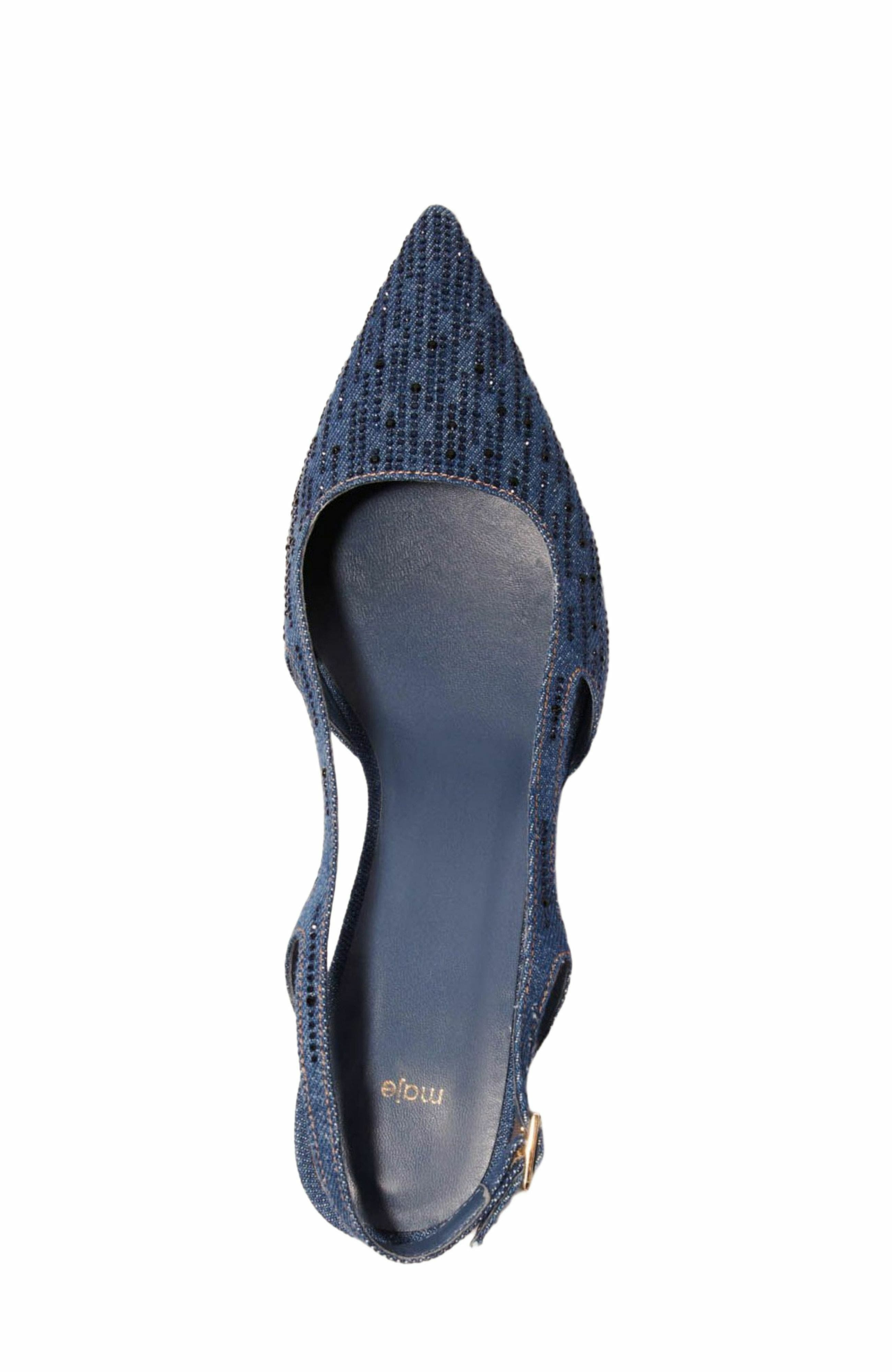 maje Slingback pump in rhinestone denim in Blue at Nordstrom - 3
