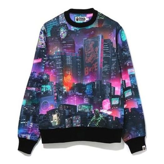 A Bathing Ape Neon Tokyo Crewneck Pullover 'Multicolor' 1G30-113-015 - 1