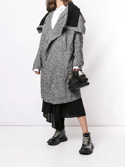 Y's check print oversized coat outlook