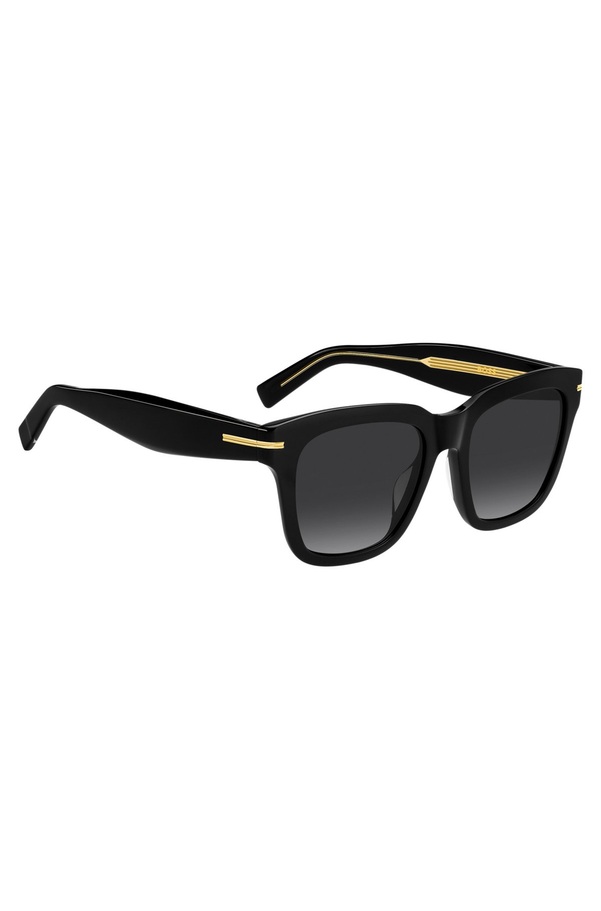 BLACK-ACETATE SUNGLASSES WITH GOLD-TONE DETAILS - 4