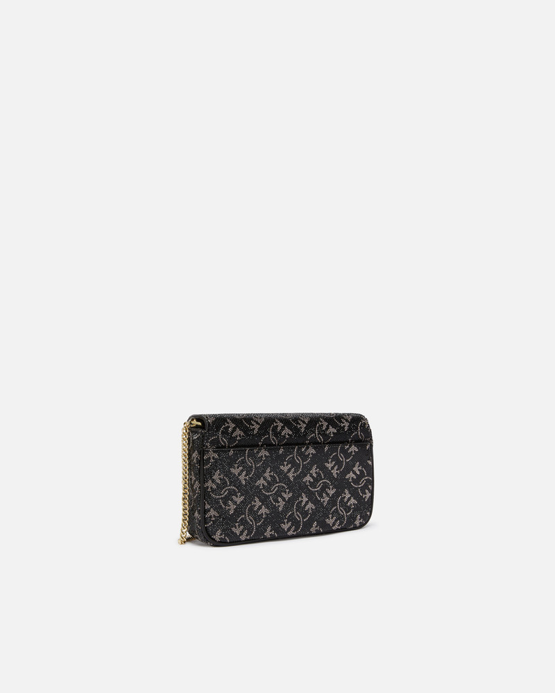 PINKO LOVE BAG WITH RHINESTONES AND REMOVABLE SHOULDER STRAP outlook