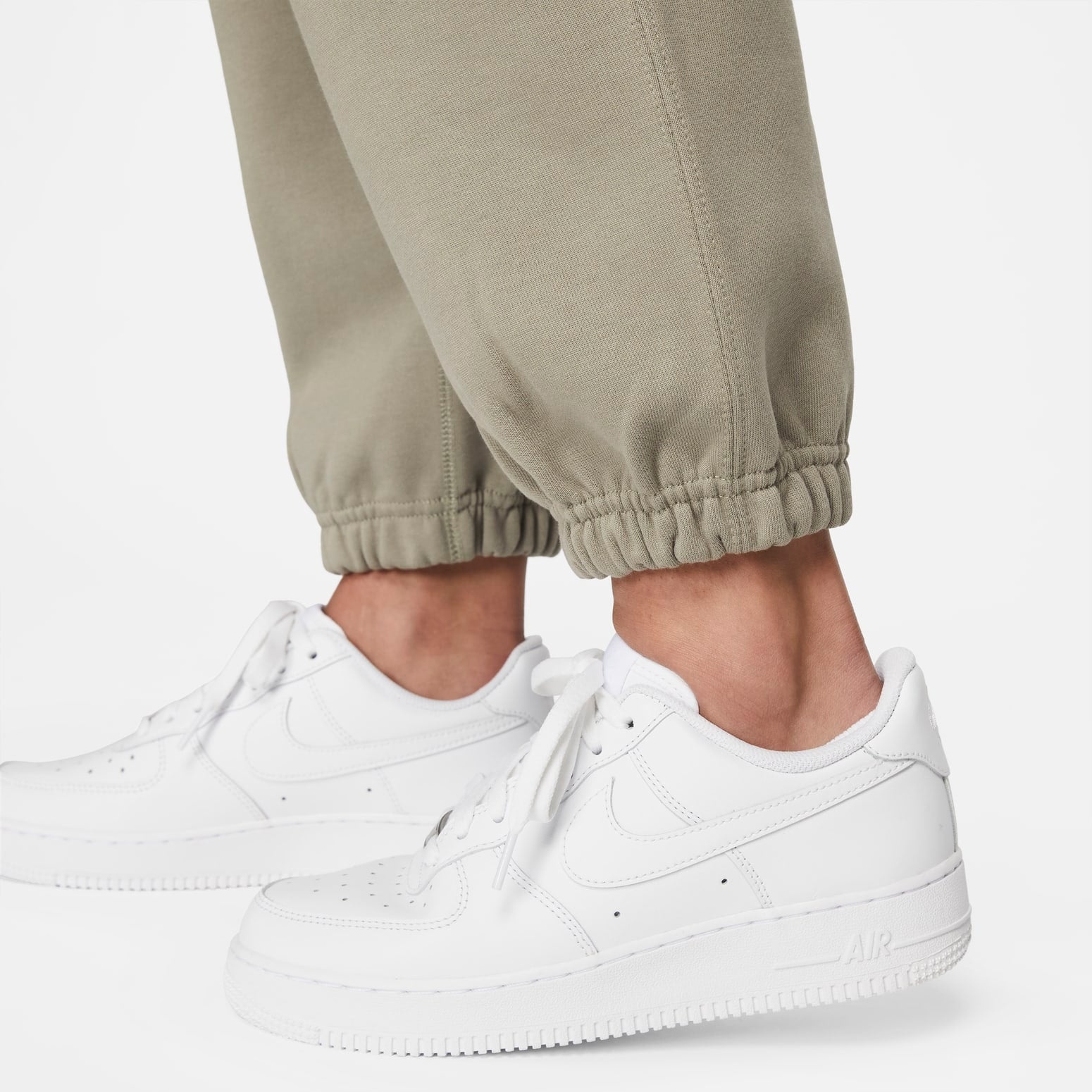(WMNS) Nike Solo Swoosh Sweatpants 'Light Army Olive' CW5565-320 - 5