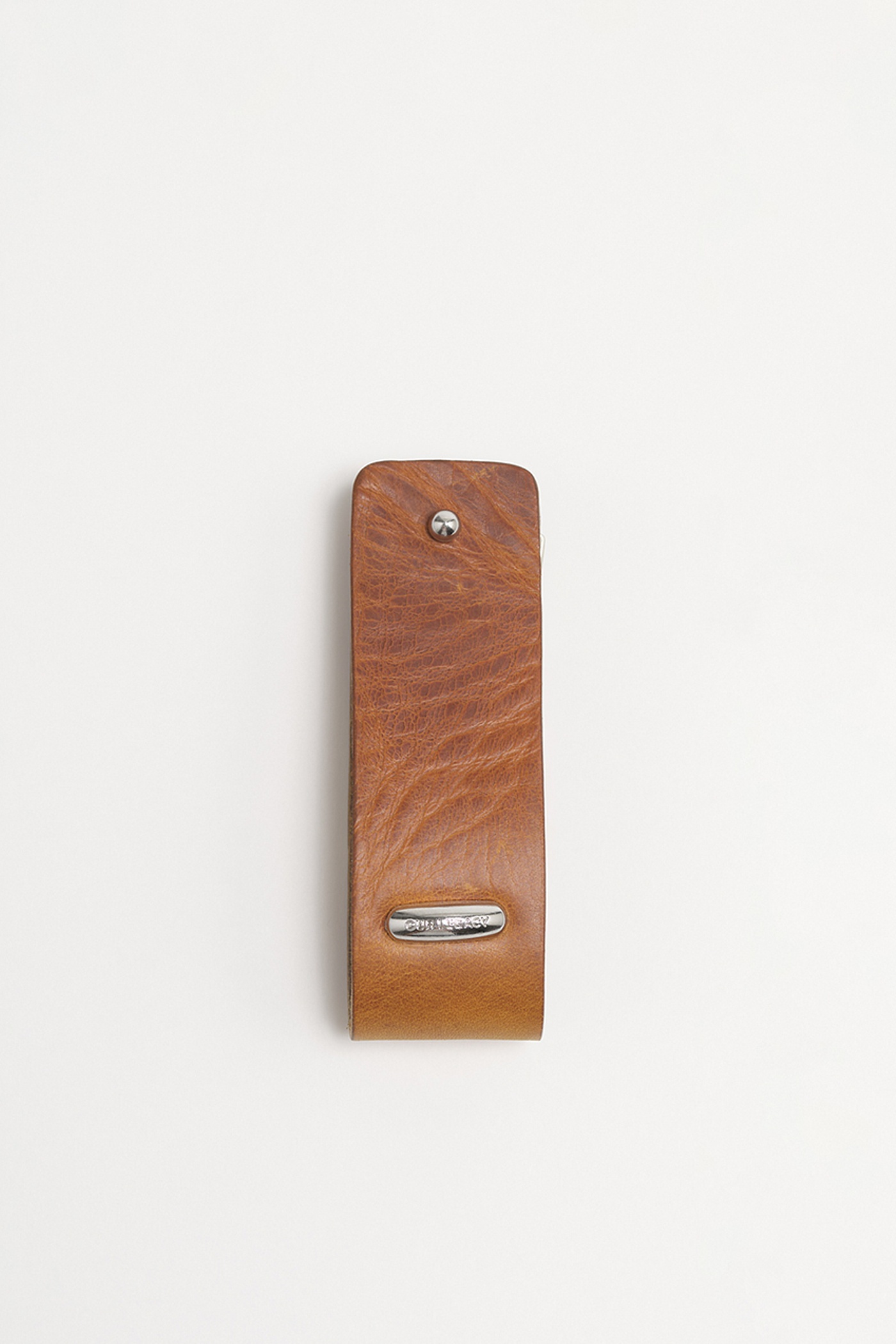 Pierced Key Holder Saffron Leather - 1