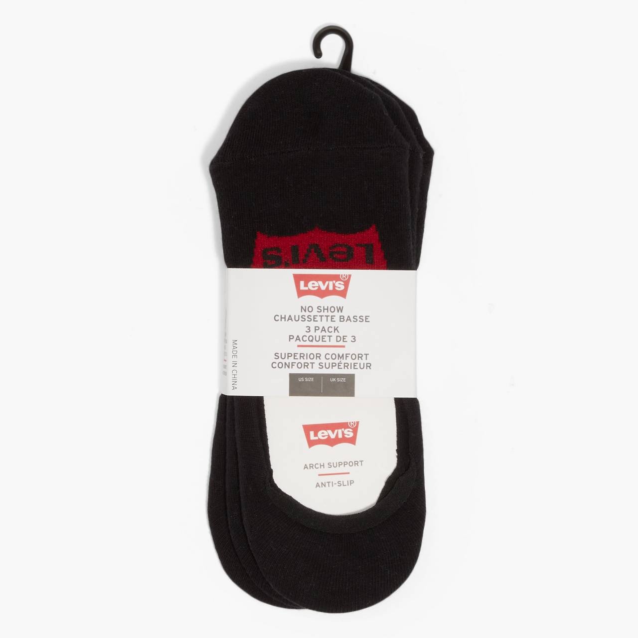 LEVI'S® LOGO NO SHOW SOCKS (3 PACK) - 4
