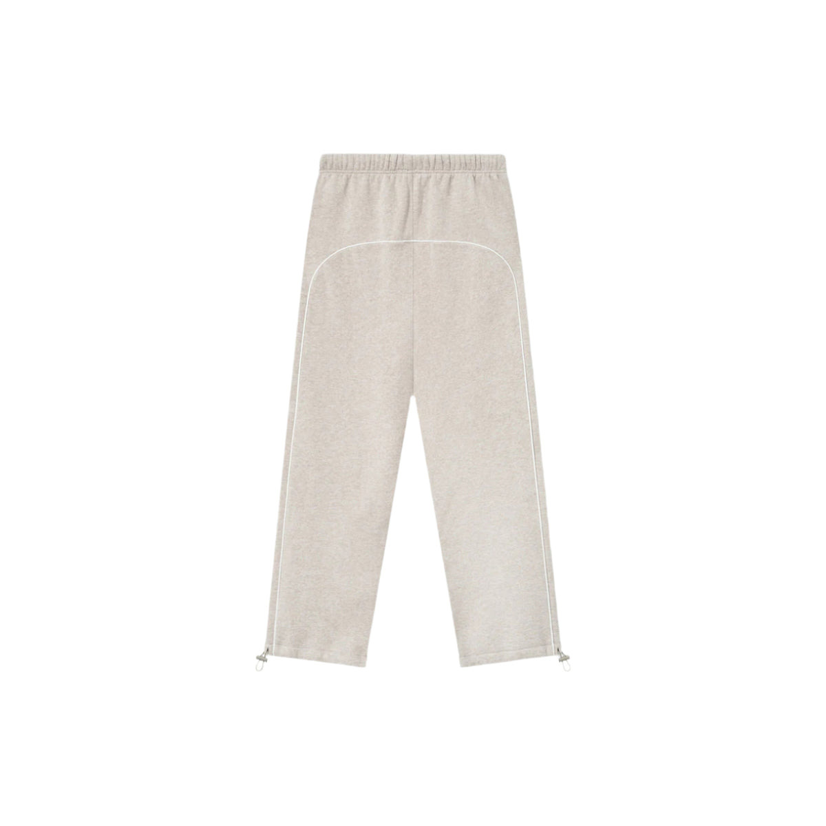 RELAXED FLEECE SWEATPANTS WITH PIPING (HEATHER STONE/CLOUD WHITE) - 12