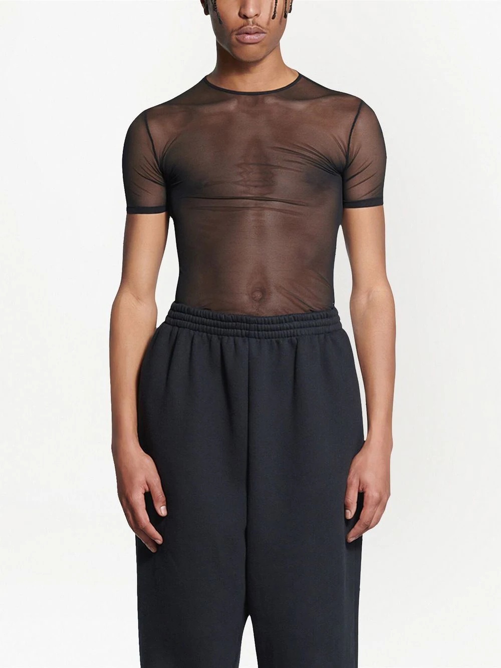 sheer stretch T-shirt - 3