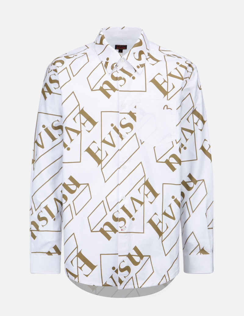 Logo Monogram Print Oxford Shirt 1