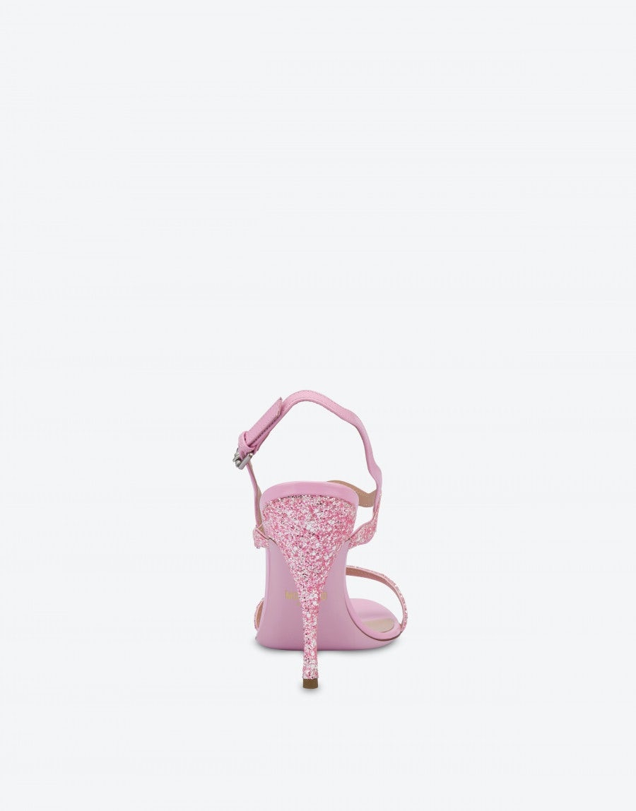 RIC RAC HIGH-HEELED GLITTER SANDALS - 3