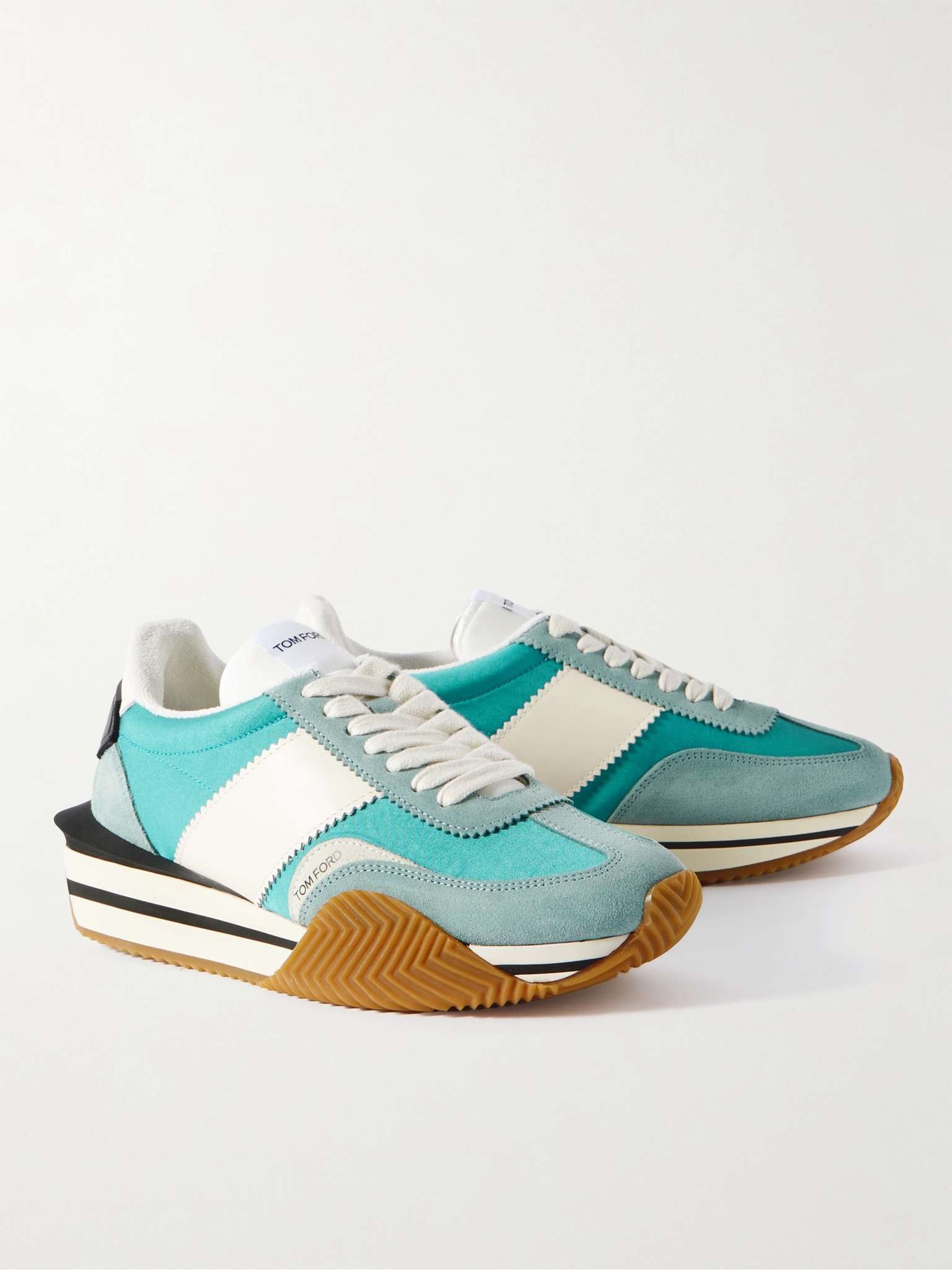 James Rubber-Trimmed Leather, Suede and Nylon Sneakers - 4