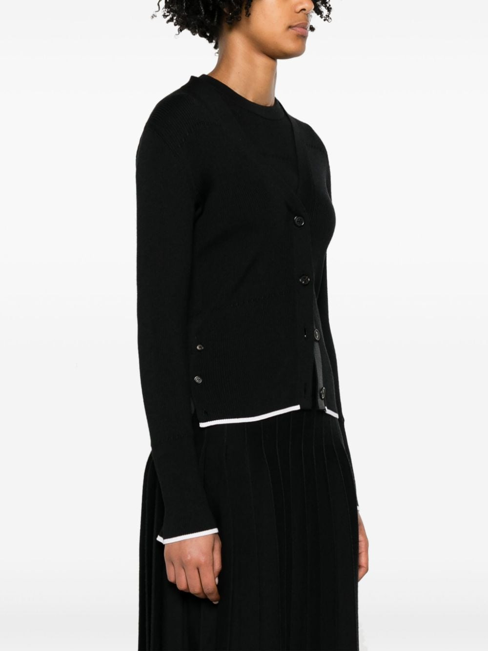 Thom Browne Women Ribbed Cardigan - 4