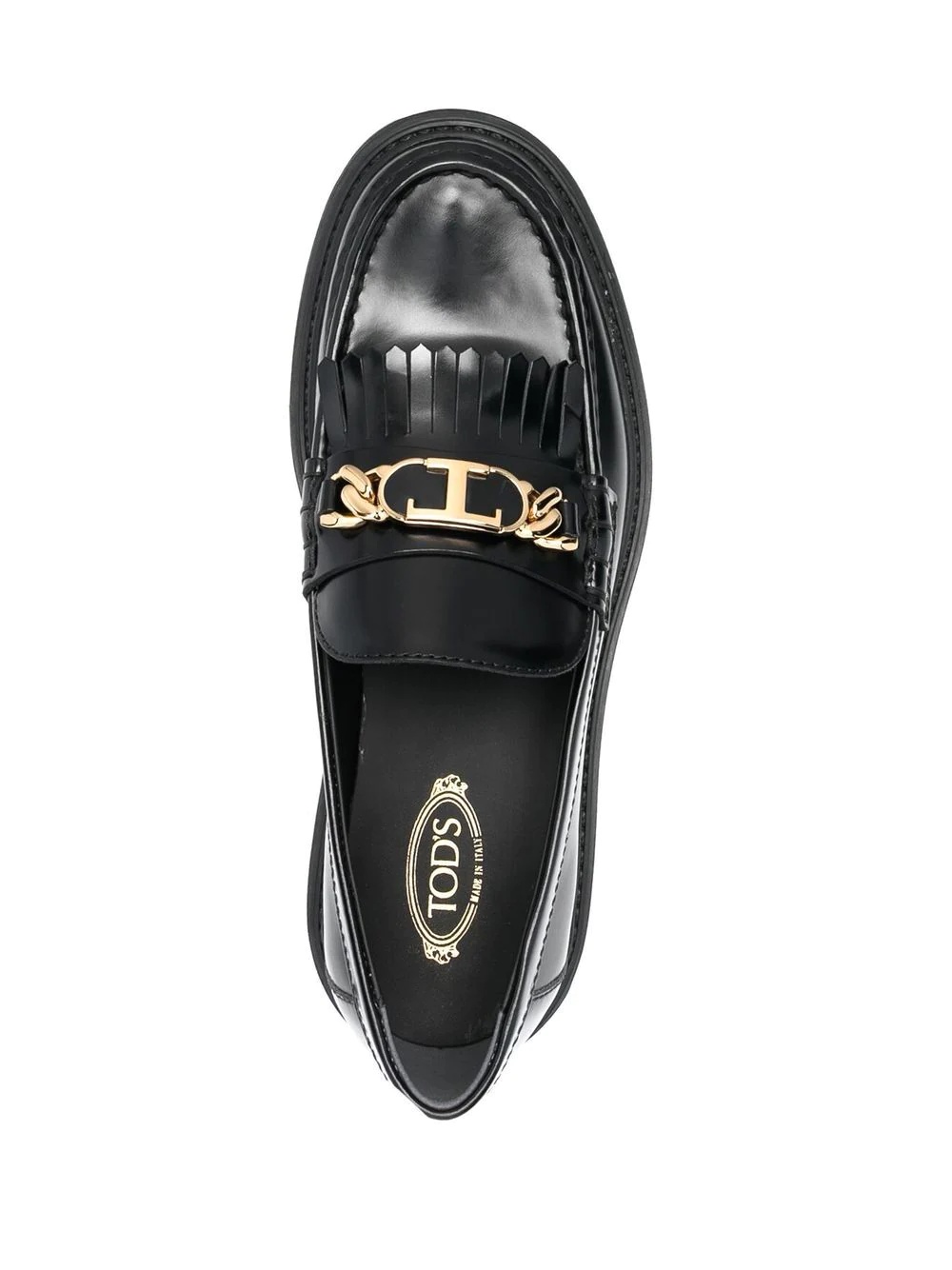 Fringed leather loafers - 4