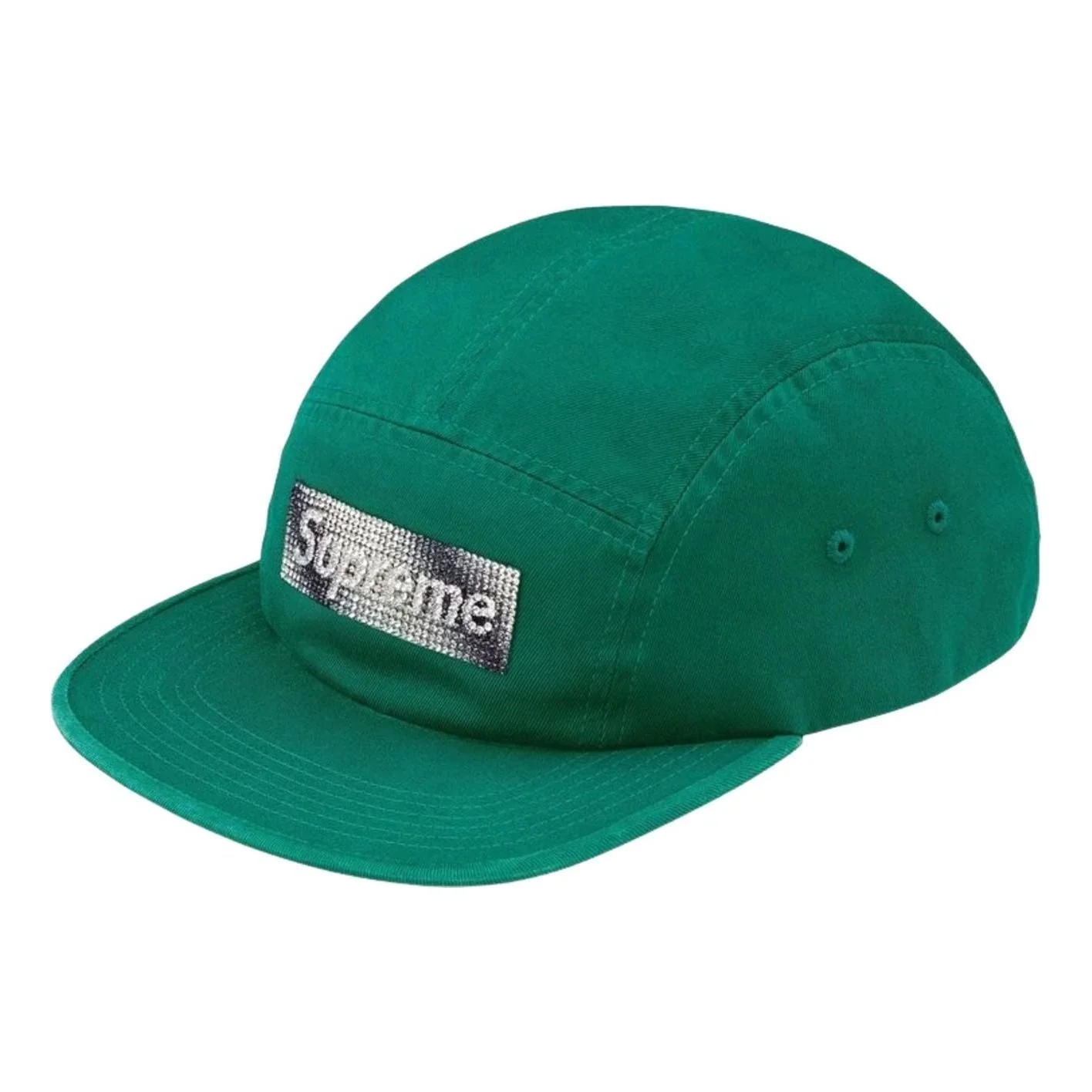 Supreme FW26 Rhinestone Label Camp Cap 'Green' SUP-FW26-2021-GRN - 1