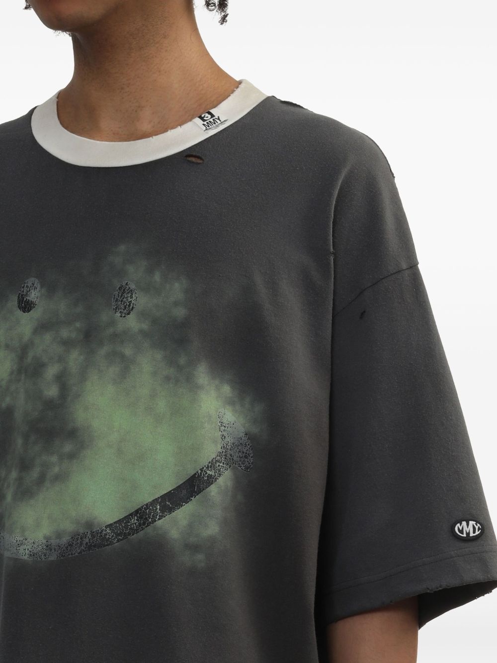 distressed-effect T-shirt - 4