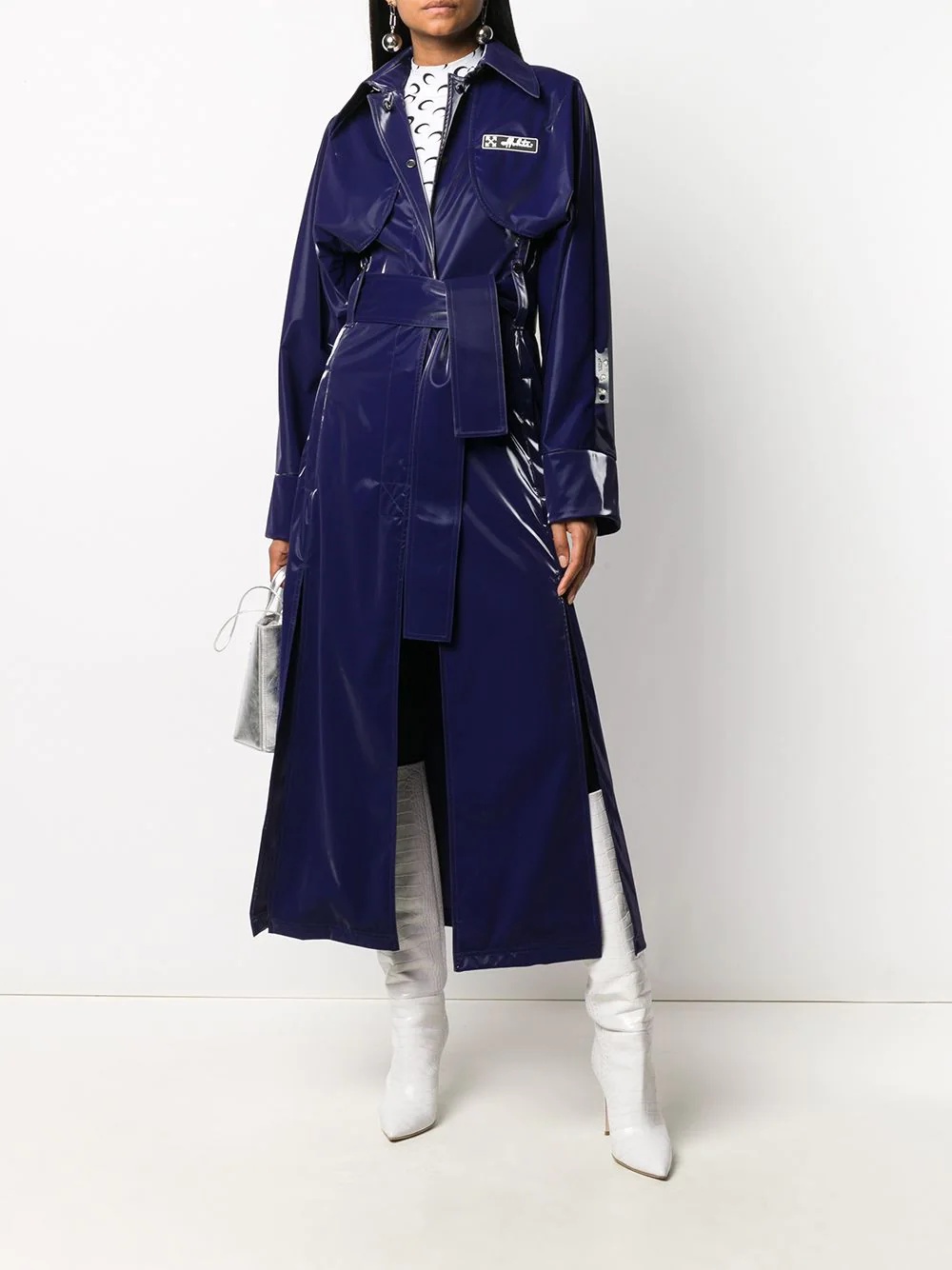 long belted trench coat - 2